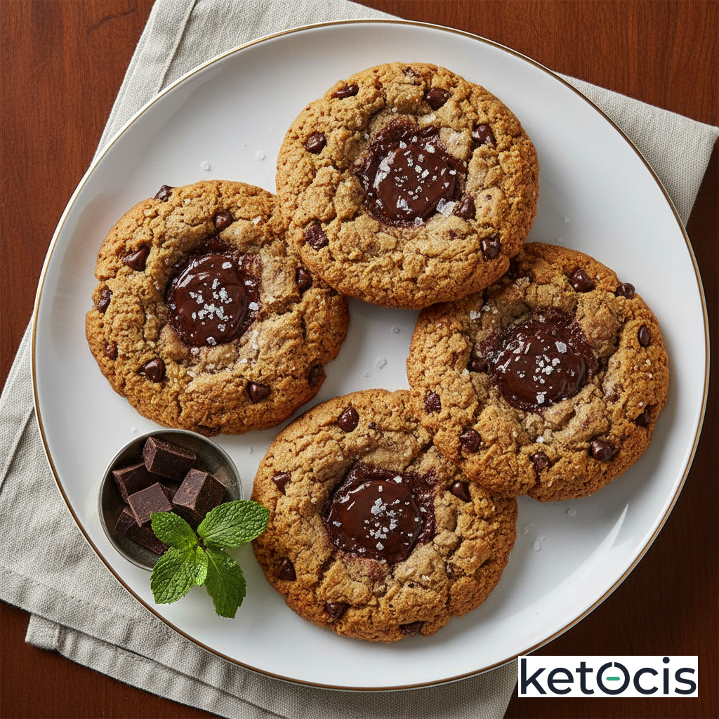 Galletas Keto de Desayuno con Chispas de Chocolate Oscuro