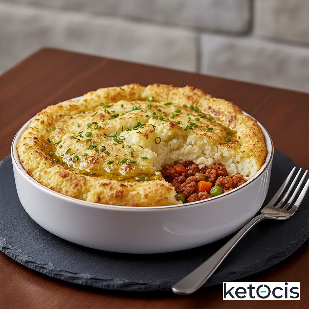 Pastel del Pastor Keto (Shepherd’s Pie) con Puré de Coliflor