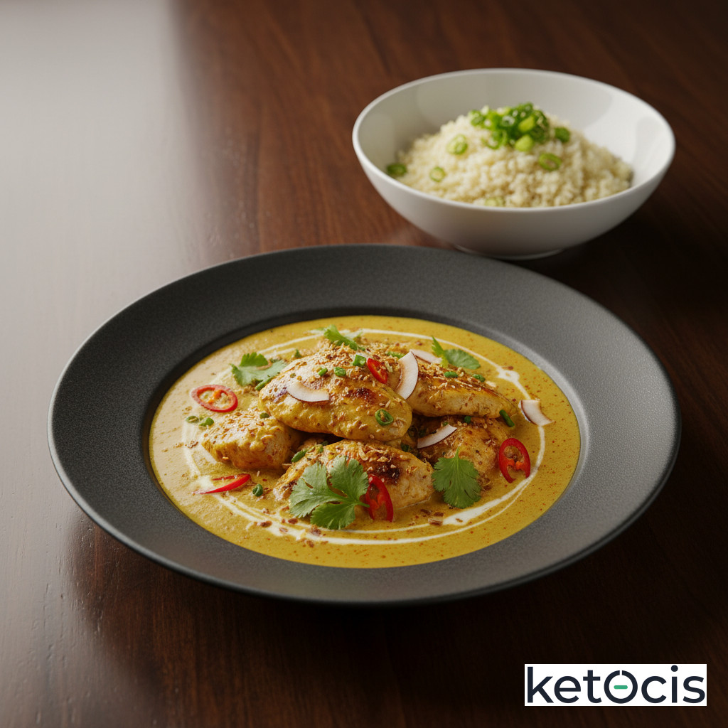 Curry Cetogénico de Pollo con Leche de Coco y Especias