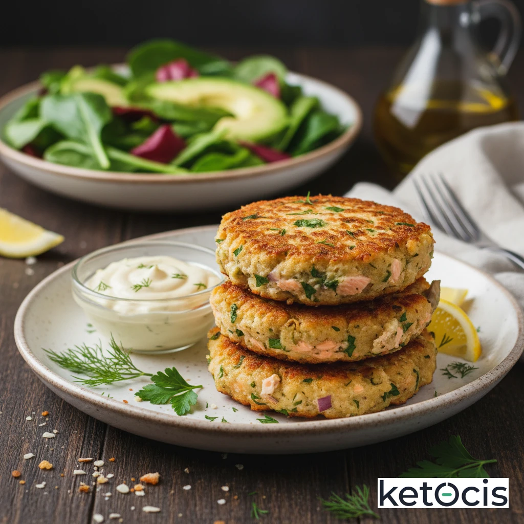 Pastel Keto de Salmón (Salmon Patties) Rápido y Fácil