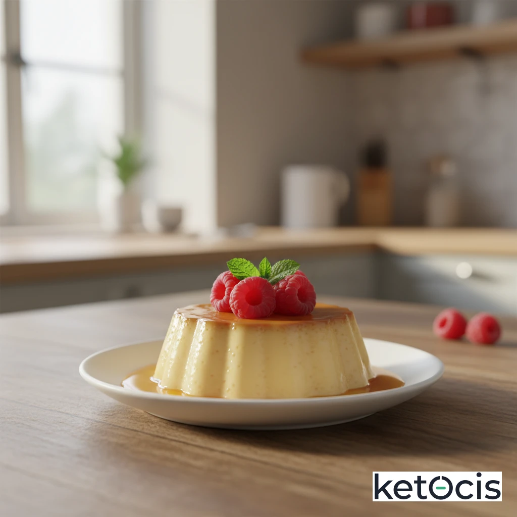 Flan Cetogénico Casero Suave y Cremoso