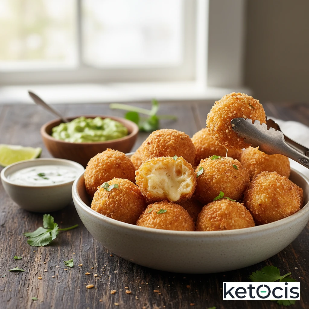 Bolitas de Queso Keto Crujientes Fritas