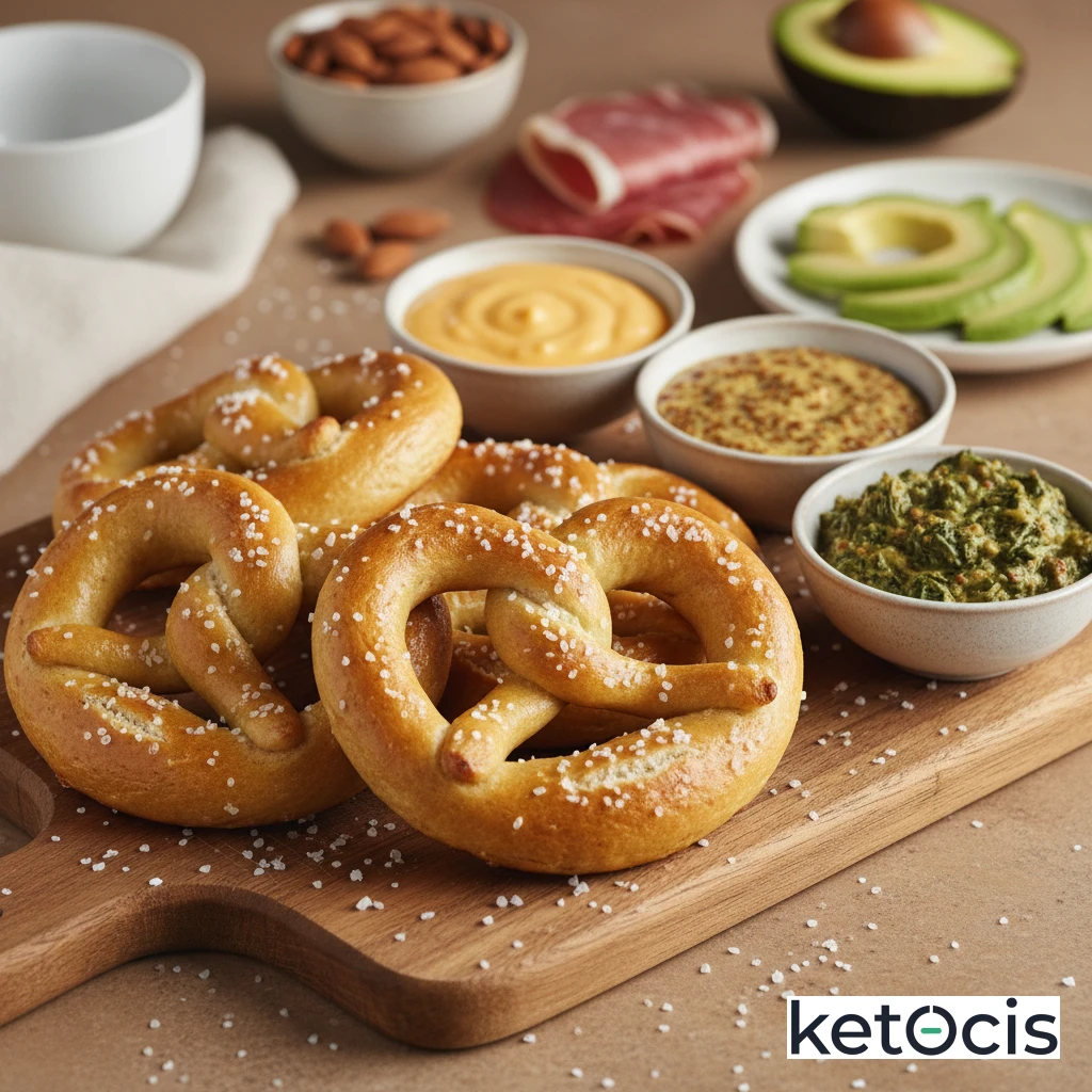 Pretzels Cetogénicos Suaves con Masa Fathead