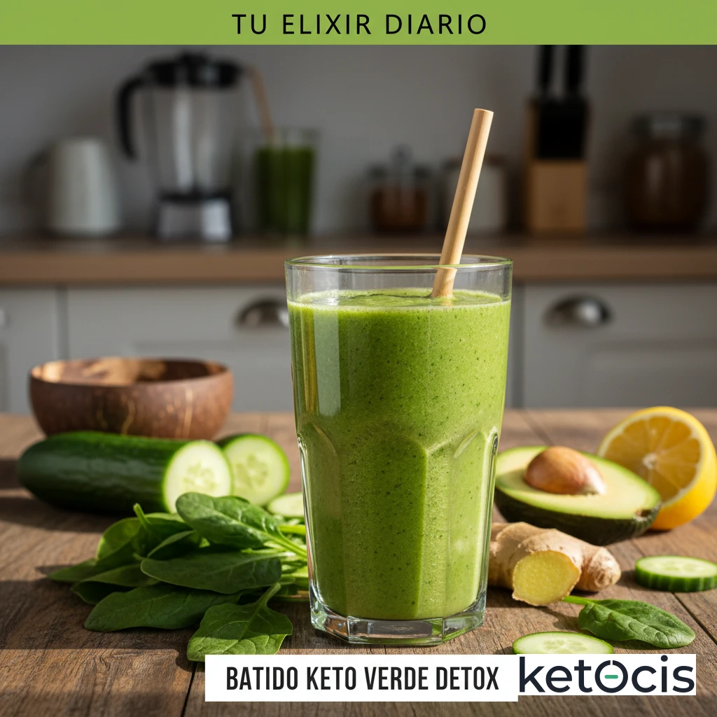 Batido Keto Verde con Espinaca y Pepino