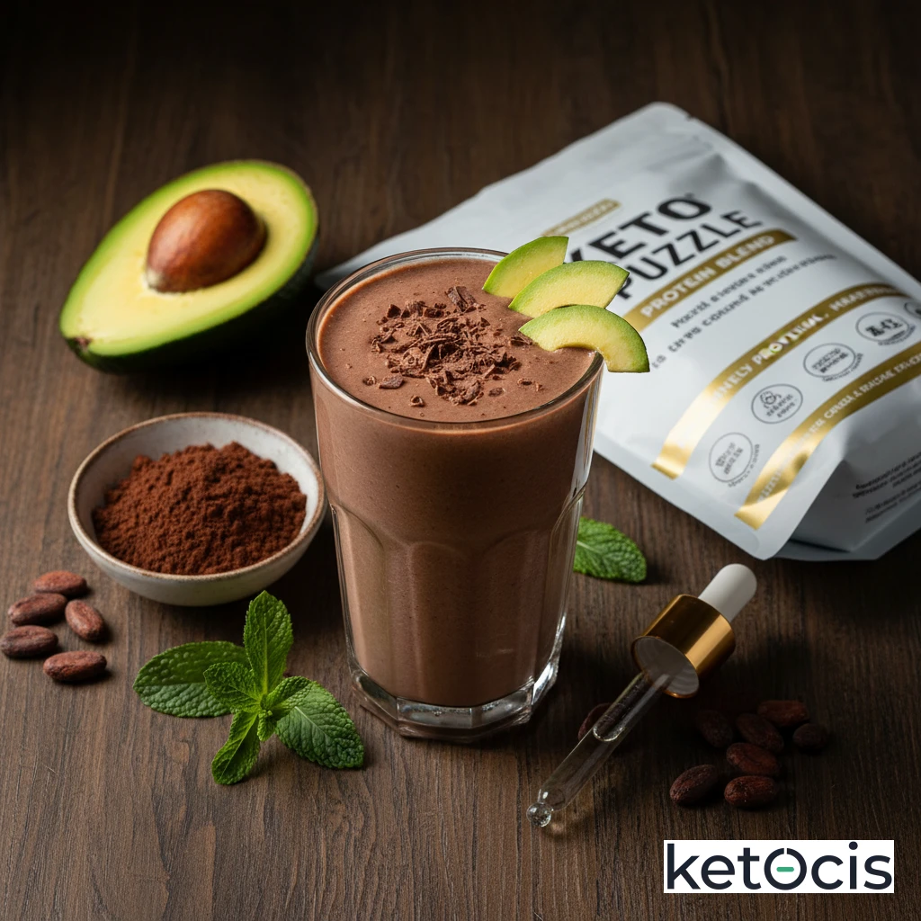 Batido Keto Rompecabezas de Proteína, Cacao y Aguacate