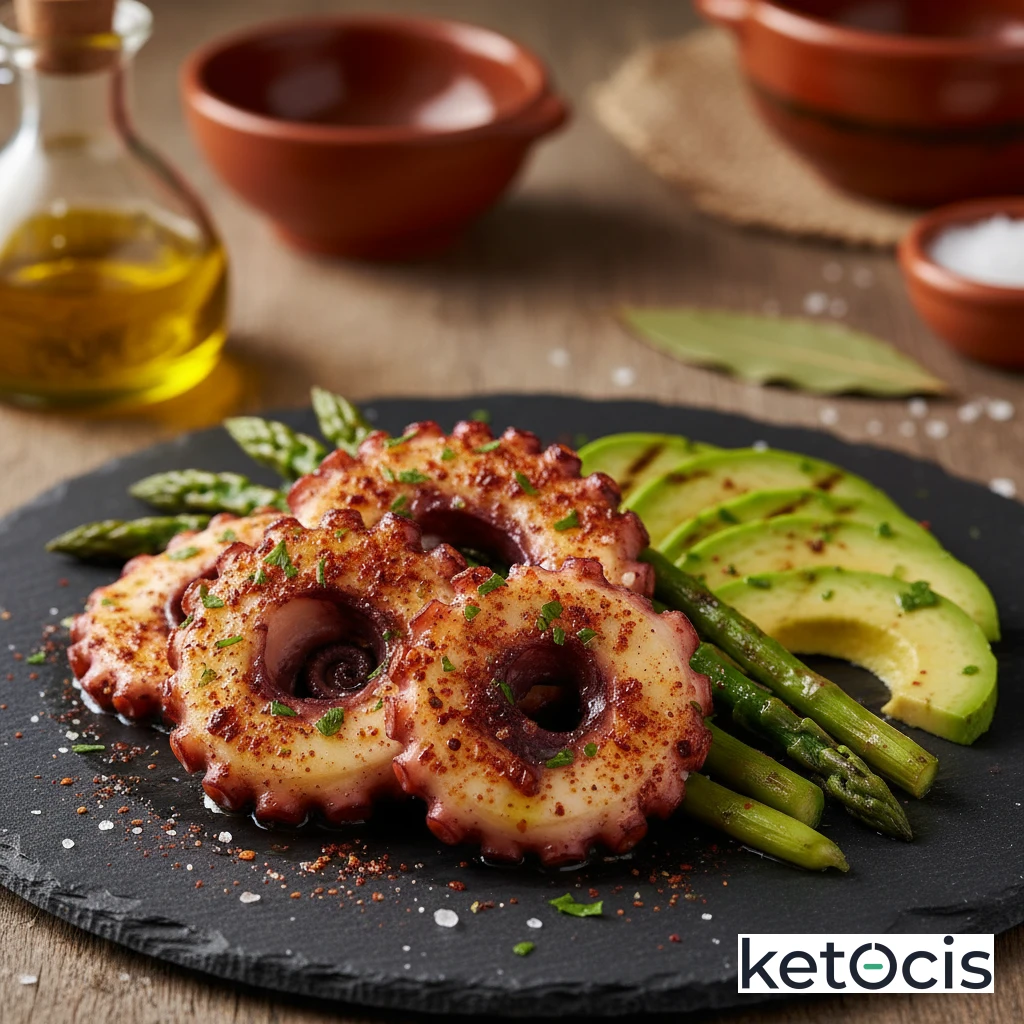 Pulpo Cetogénico a la Gallega con Pimentón y Aceite de Oliva Extra