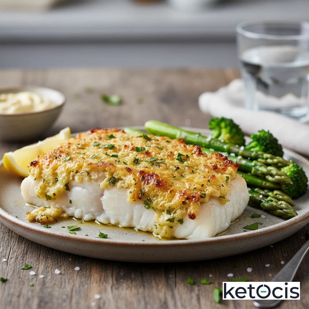 Bacalao Cetogénico al Horno con Costra de Mayonesa y Ajo