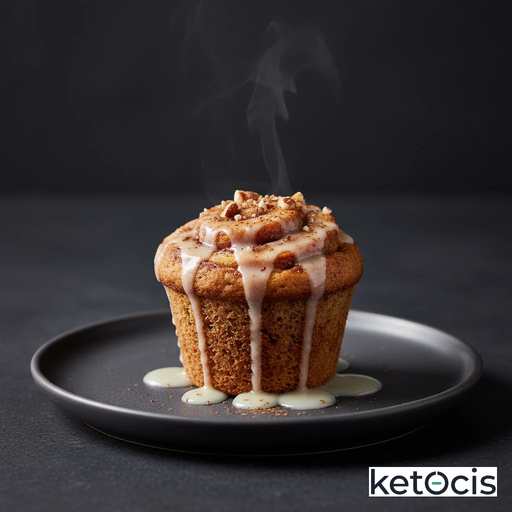Muffin Keto en Taza Sabor Rollo de Canela al Microondas