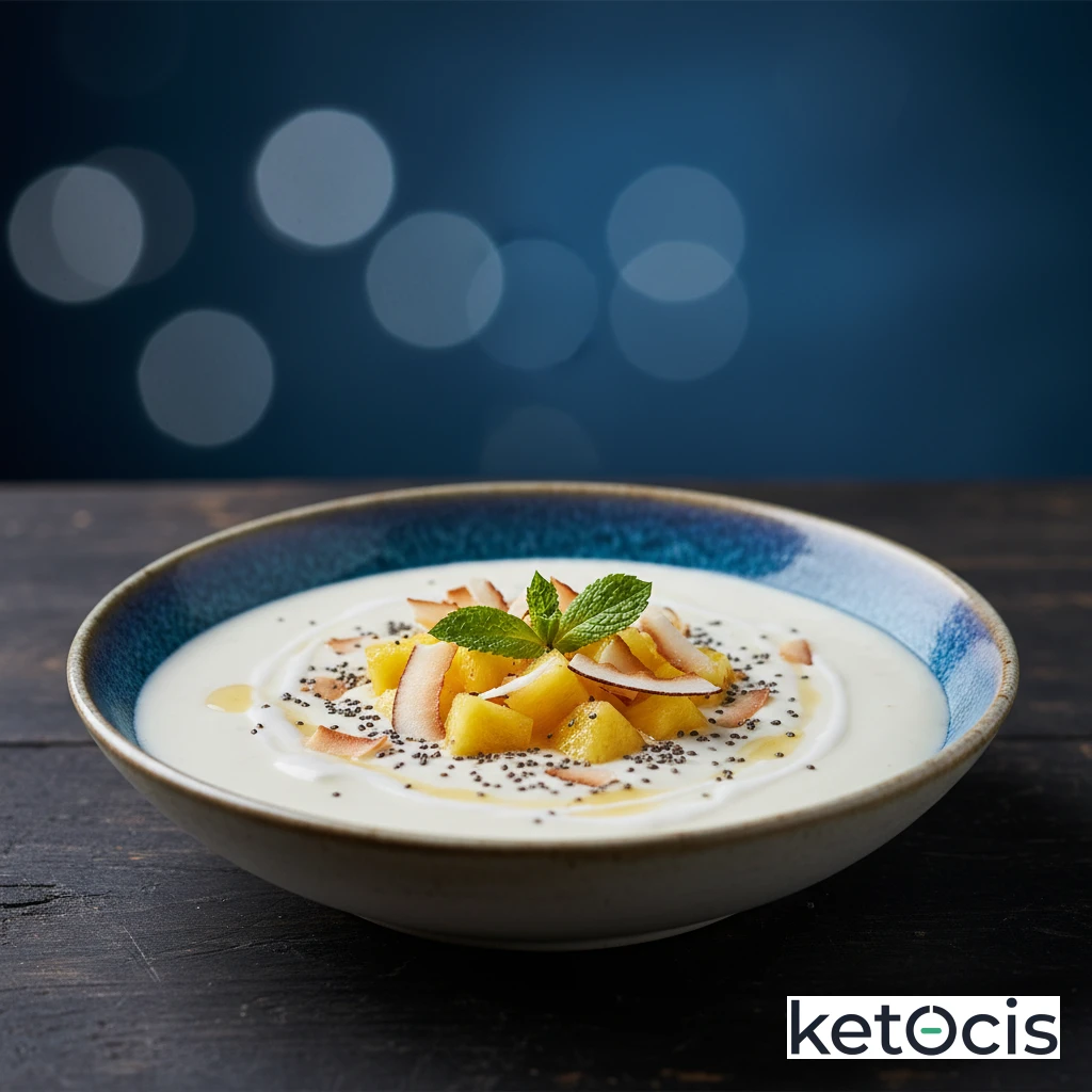 Batido Keto Tropical de Coco y Extracto de Piña Sin Azúcar
