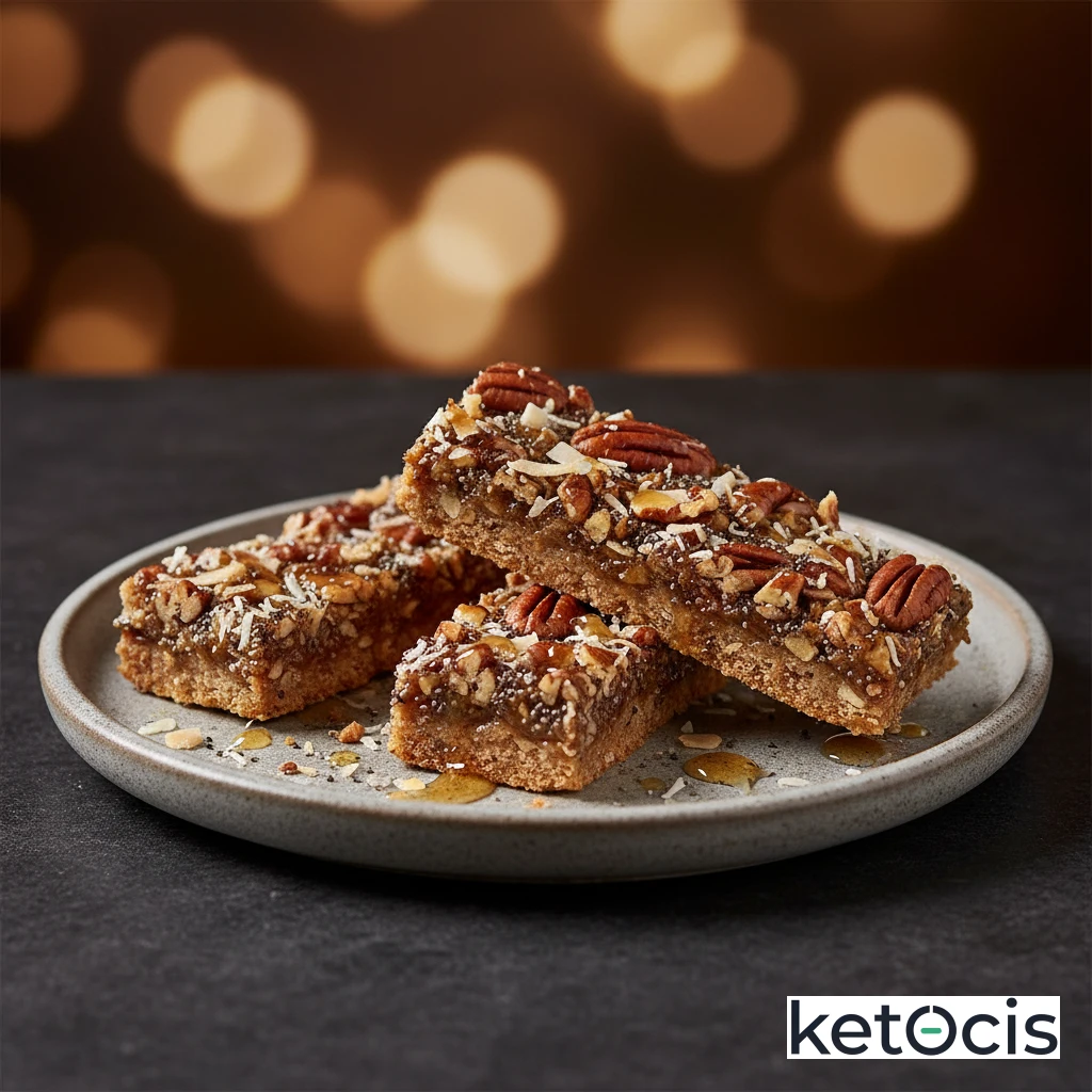 Barritas Cetogénicas de Desayuno Caseras con Nueces Pecanas