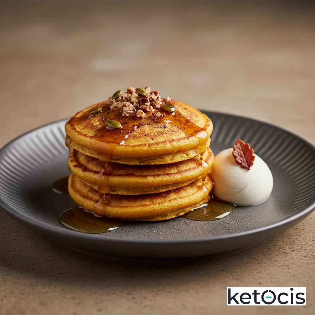 Tortitas Keto de Calabaza con Especias de Otoño