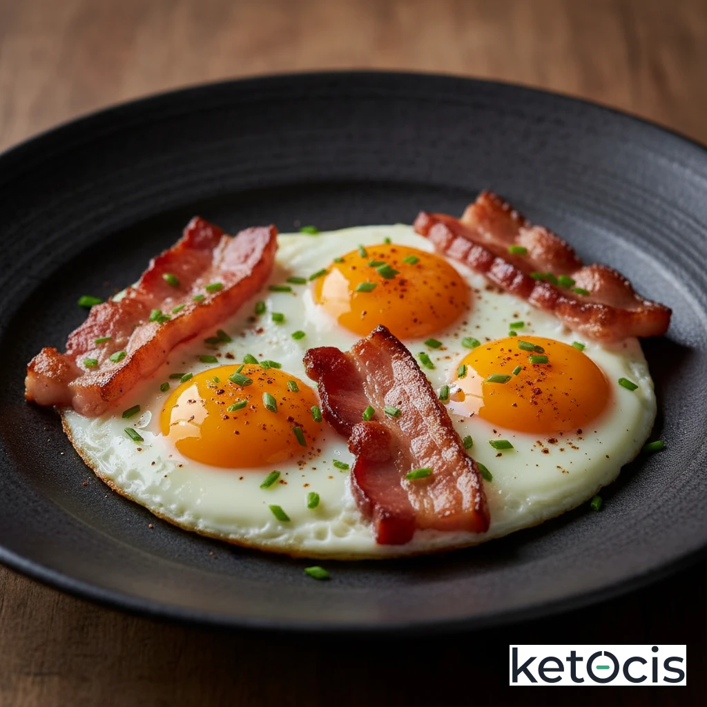 Sartén Cetogénica Rústica de Huevos y Panceta Curada