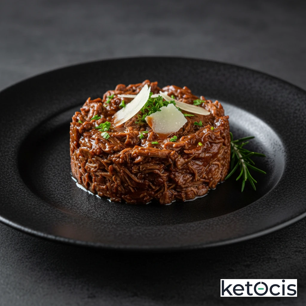 Ragú de Carne Cetogénico a Fuego Lento Sin Pasta