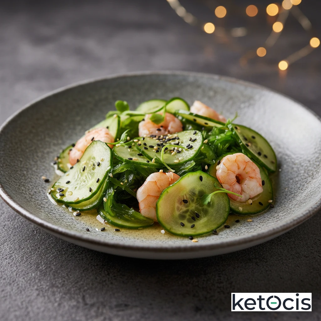 Ensalada Cetogénica de Pepino Japonés Sunomono Keto