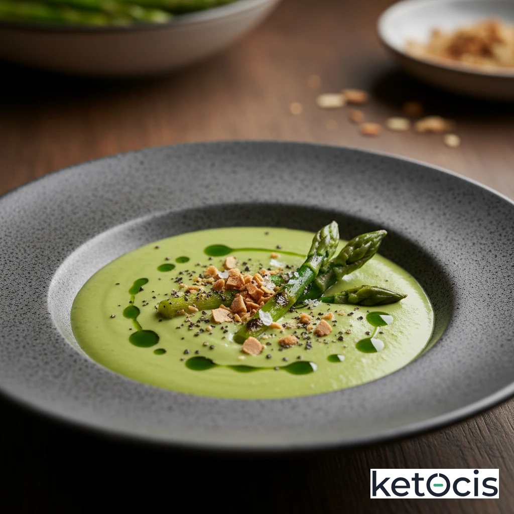 Crema Keto de Espárragos Verdes Suave y Sedosa