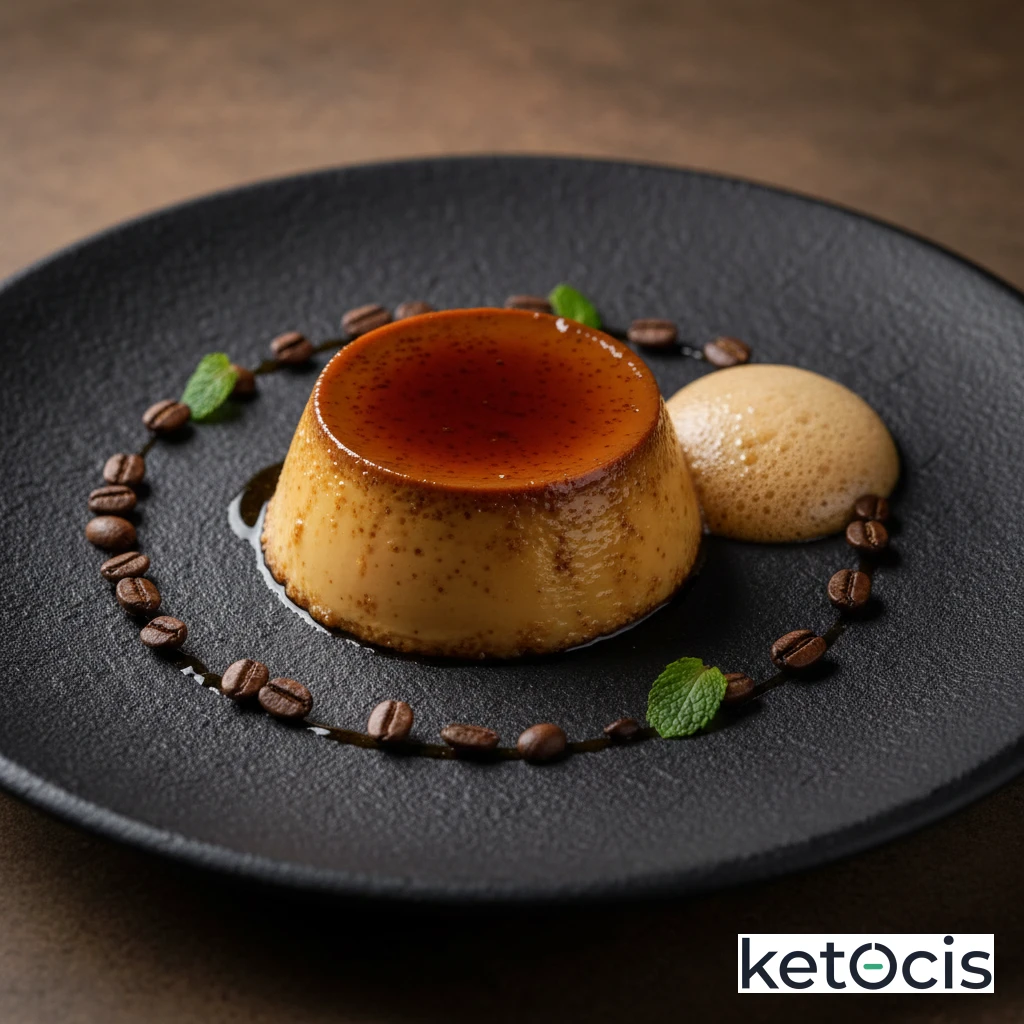Flan Cetogénico de Café Espresso Rápido