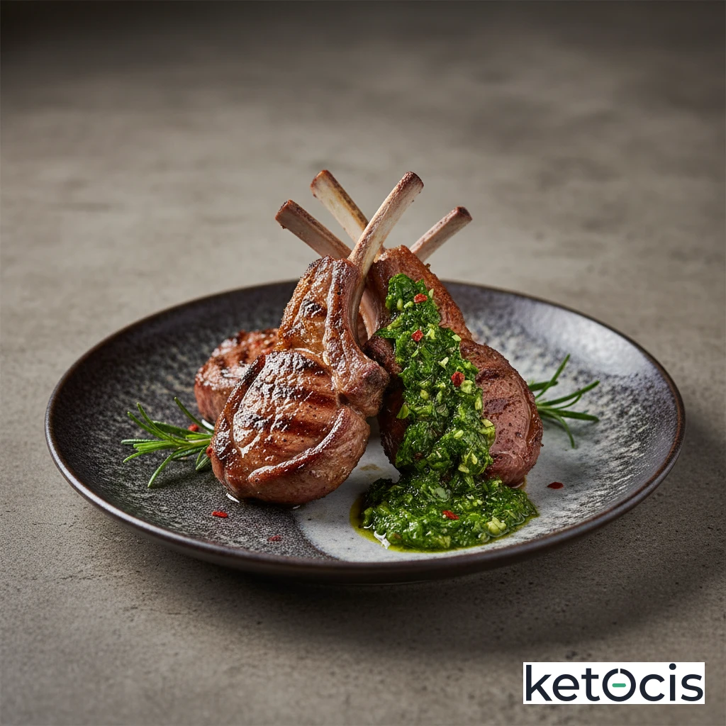 Chuletillas de Cordero Cetogénicas a la Parrilla con Chimichurri