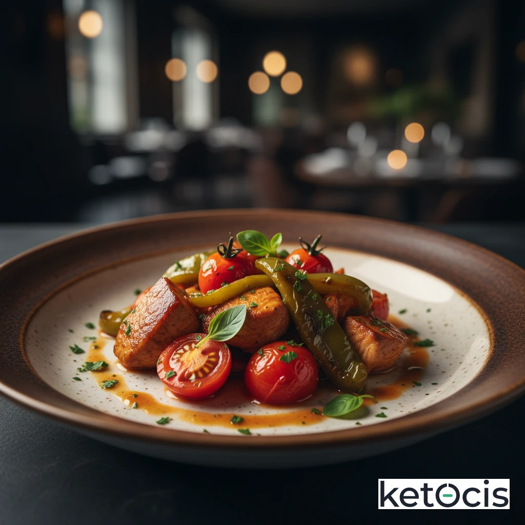 Estofado Keto de Pavo con Pimientos Verdes y Tomate Natural