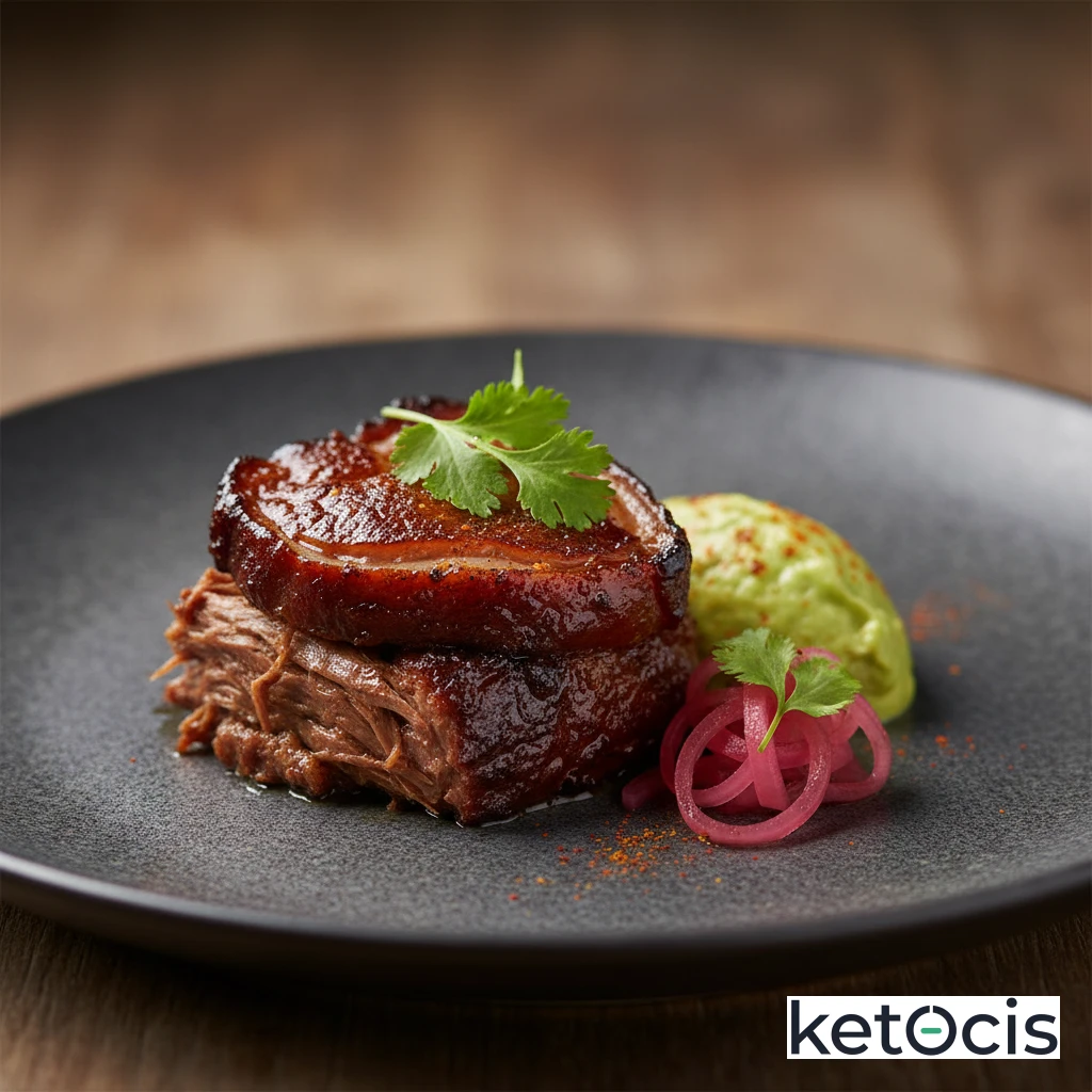 Barbacoa Keto de Cachete de Res en Olla de Cocción Lenta