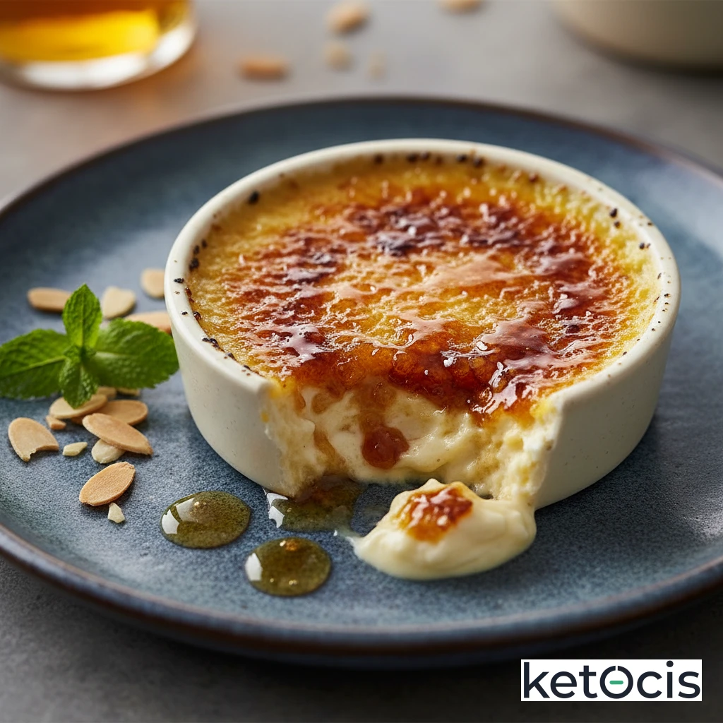 Crema Catalana Cetogénica Quemada con Eritritol Cristalizado