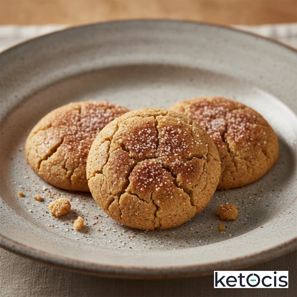 Galletas Cetogénicas Snickerdoodle Rebozadas en Canela y Edulcorante