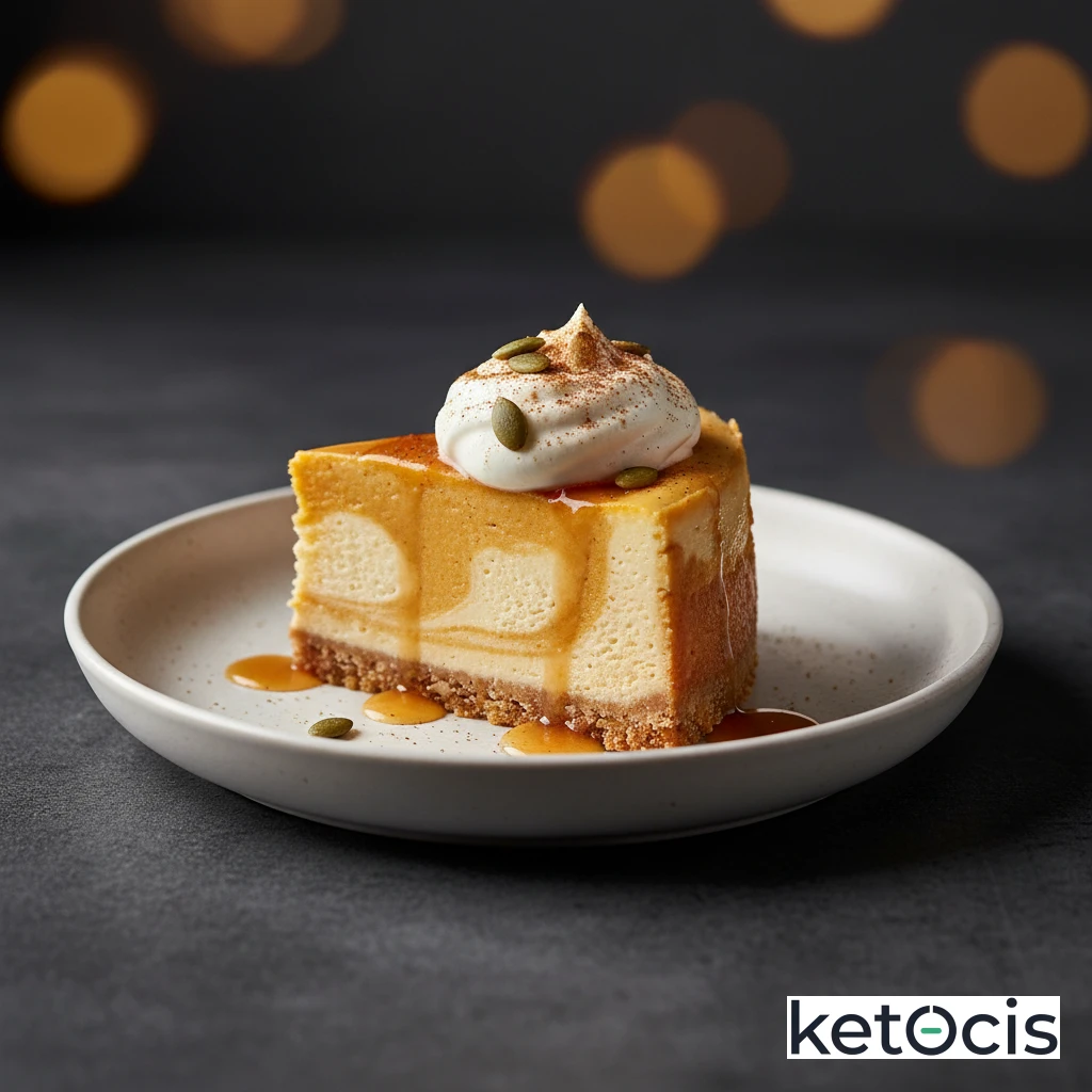 Tarta Cetogénica de Queso y Calabaza Especial de Otoño