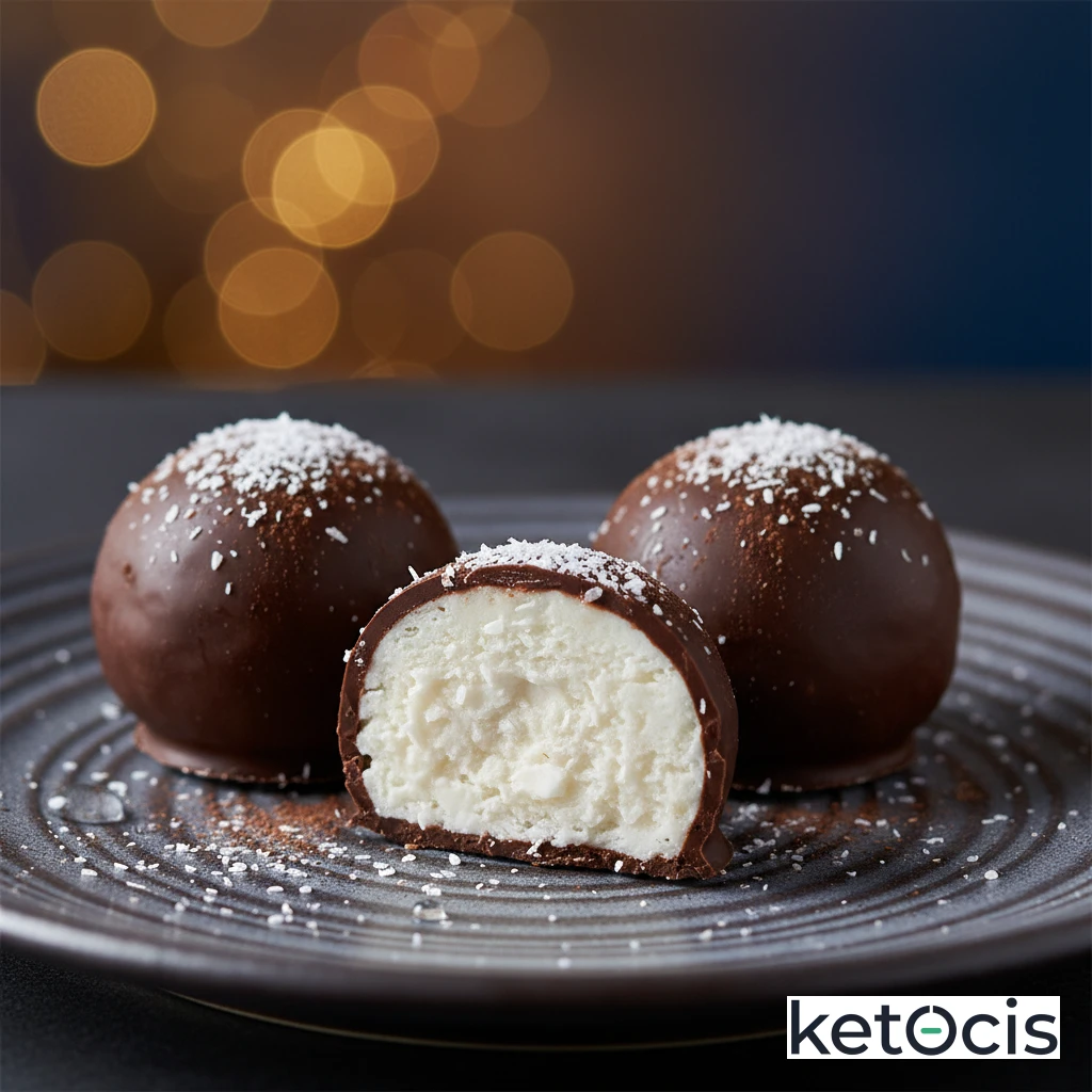 Bombones Keto de Coco Helado Estilo Bounty Caseros