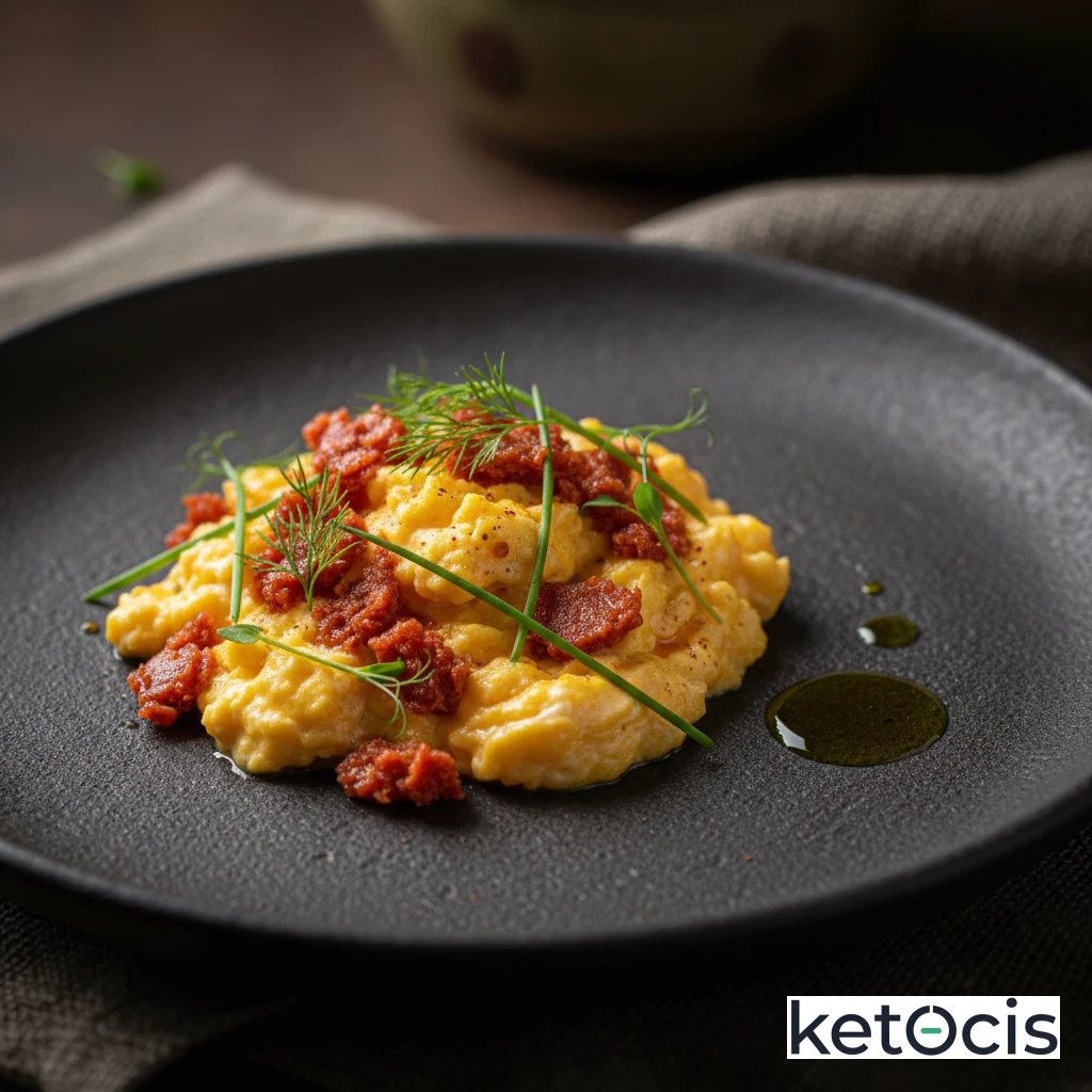 Huevos Revueltos Keto con Sobrasada Ibérica
