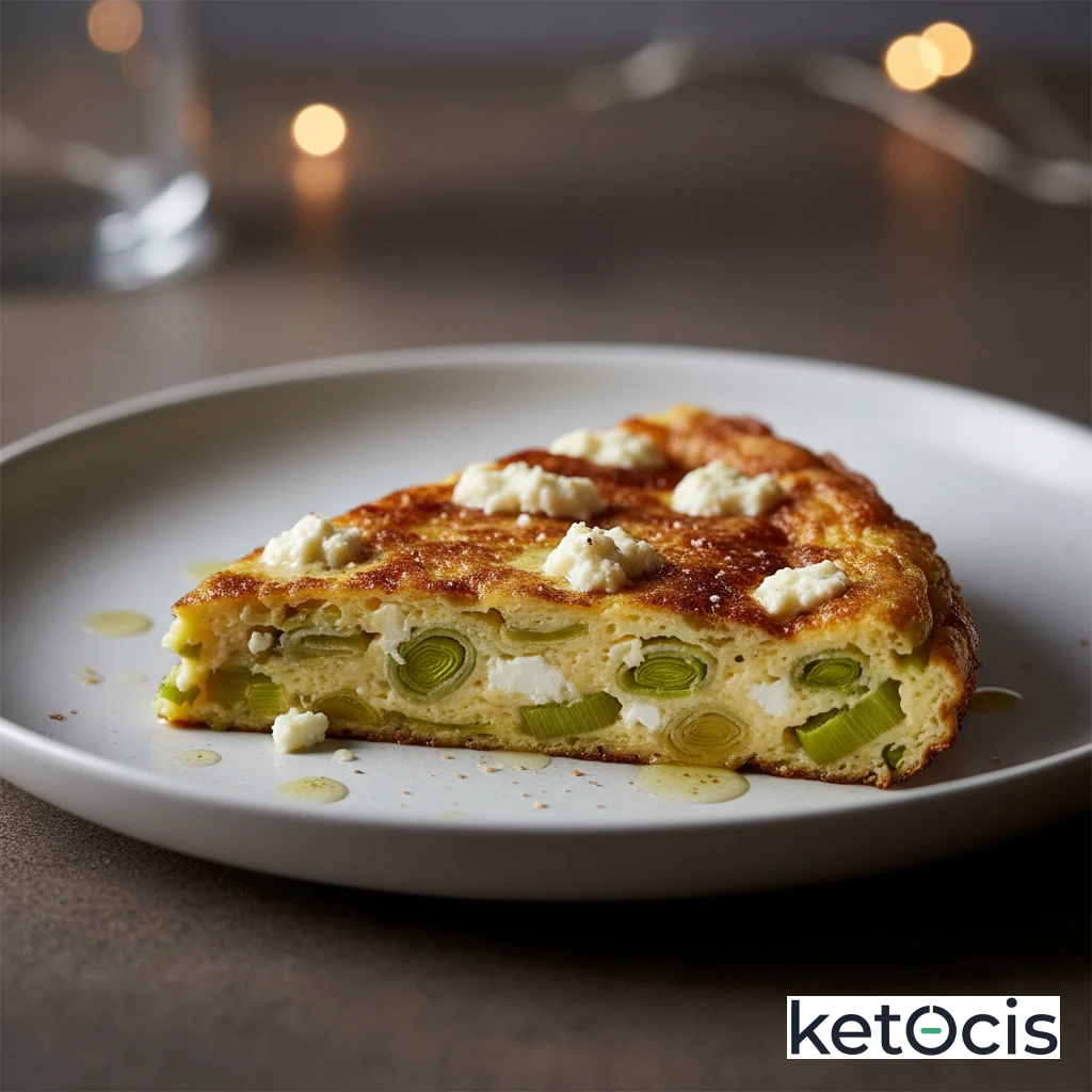 Frittata Keto de Puerros y Queso de Oveja