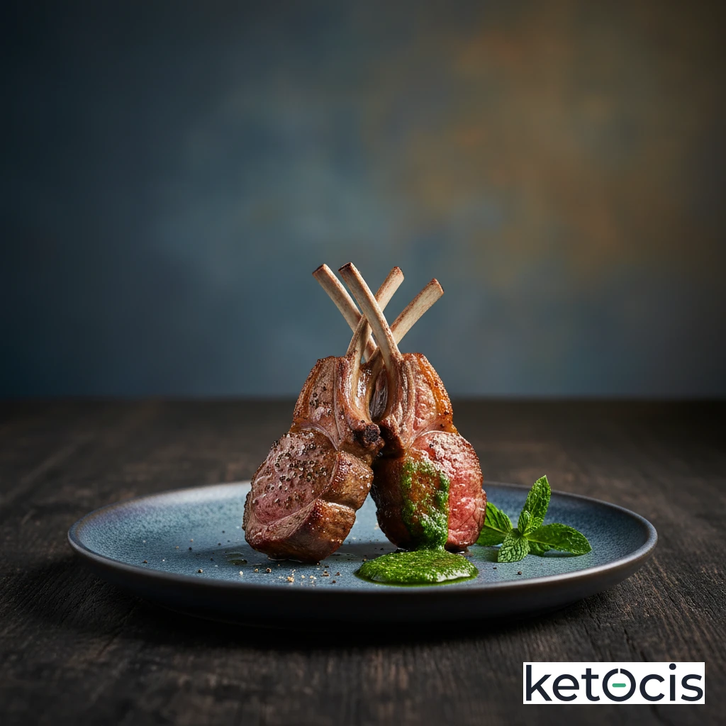 Chuletas de Cordero Keto con Salsa de Menta Fresca