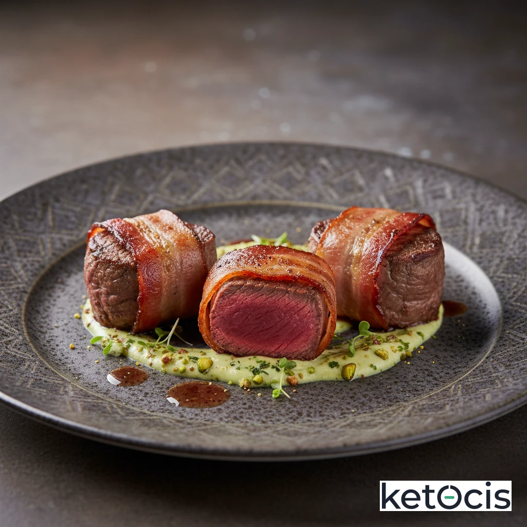 Filete Mignon Cetogénico Envuelto en Lonchas de Bacon Fino