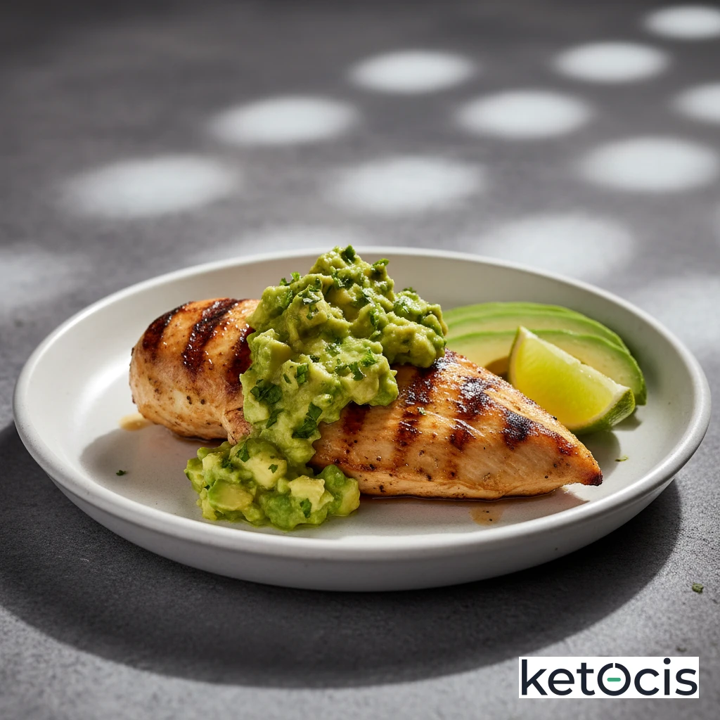 Pechuga Keto a la Plancha con Salsa de Aguacate Fresco