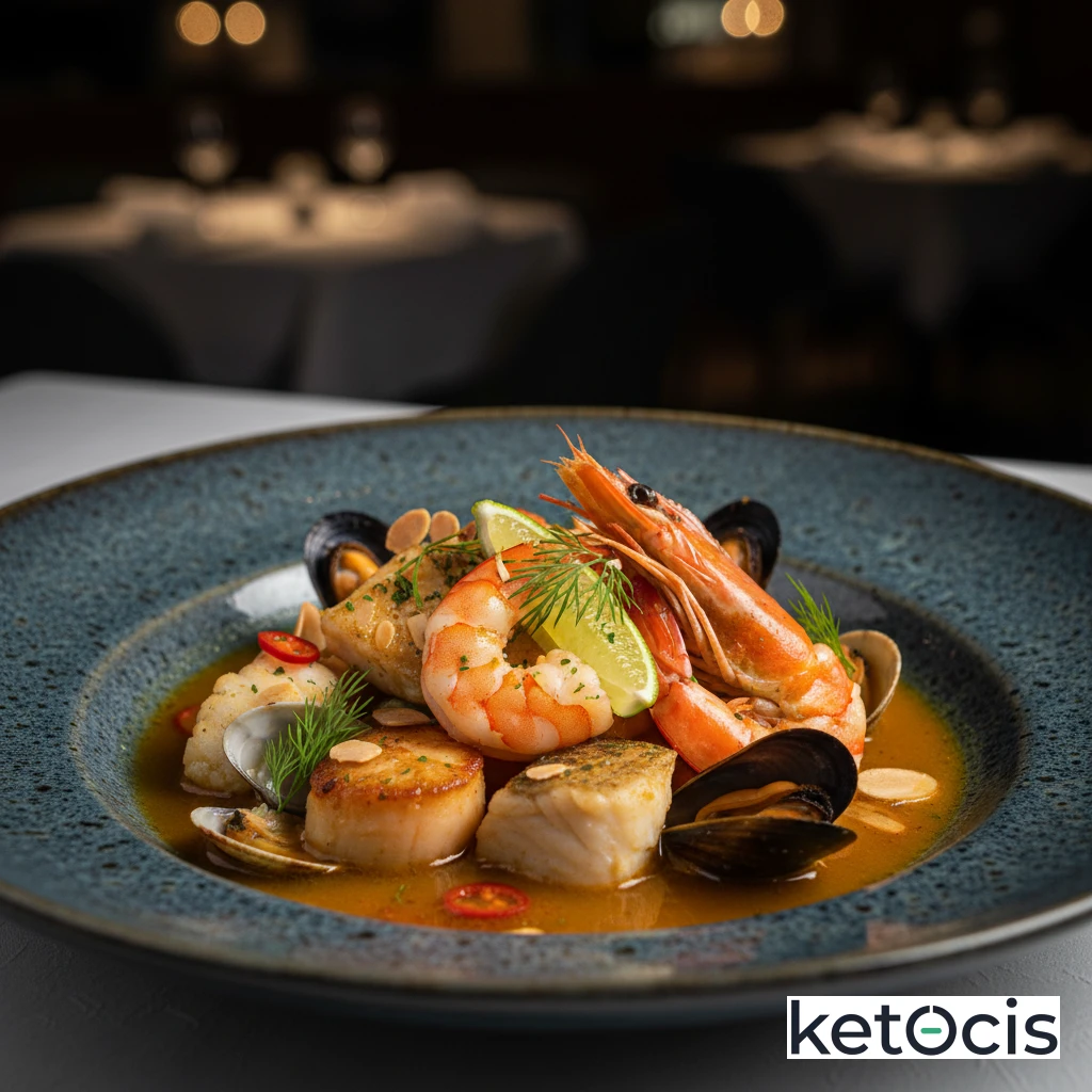 Cazuela Keto de Mariscos y Pescado al Vino Blanco Seco