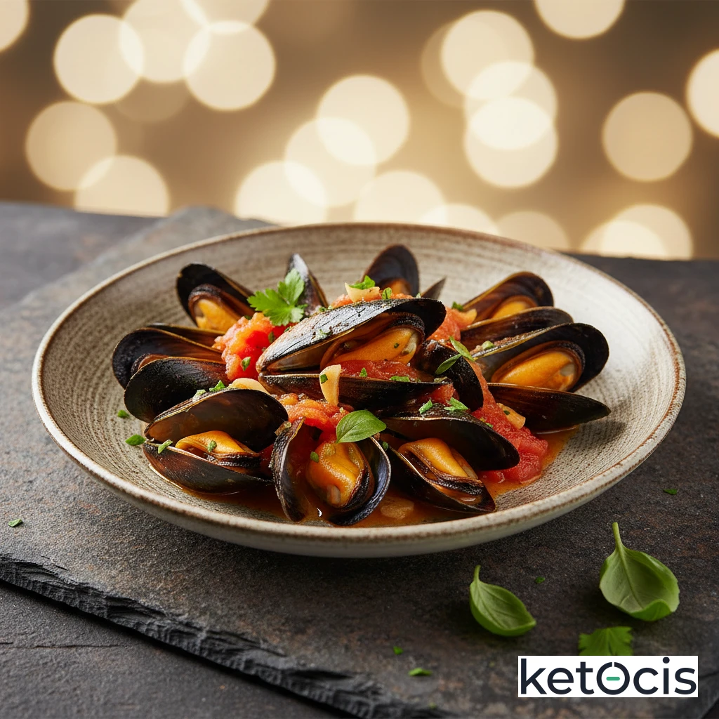 Mejillones Keto a la Provenzal con Ajo y Tomate Rallado