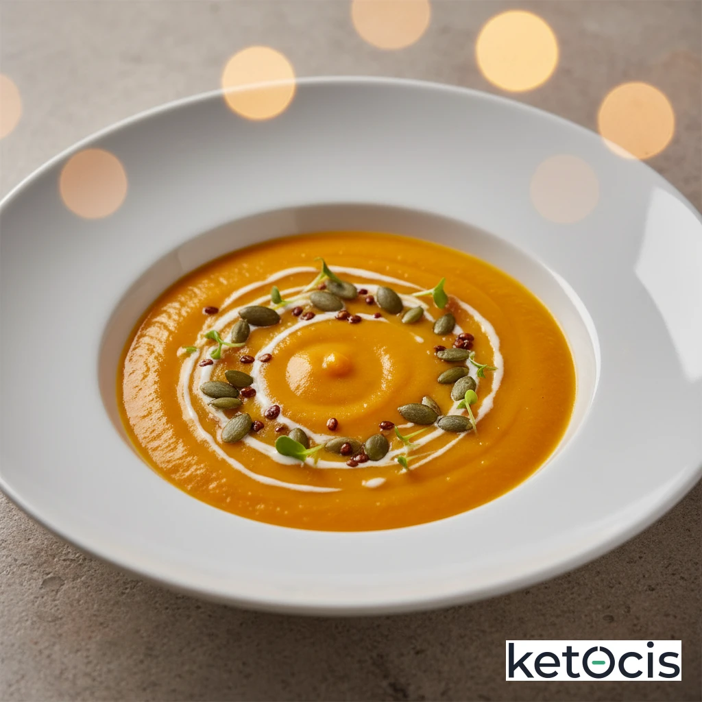 Crema Keto de Calabaza Falsa Usando Zanahoria Cocida y Nata