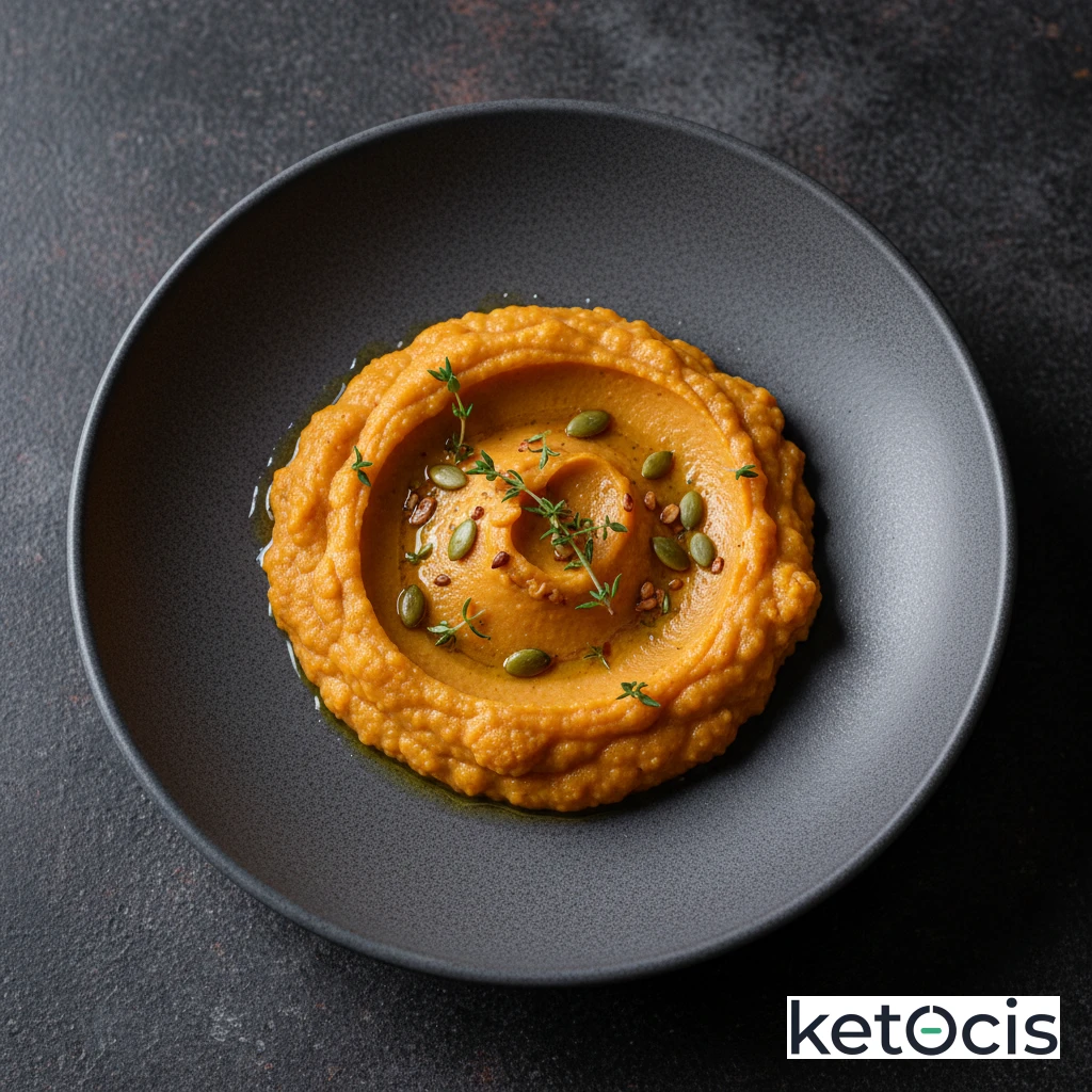 Puré Cetogénico de Coliflor Estilo Falso Puré de Patata Dulce Tostado