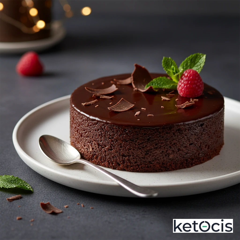 Tarta Keto de Chocolate Sin Horno Muy Cremosa y Densa