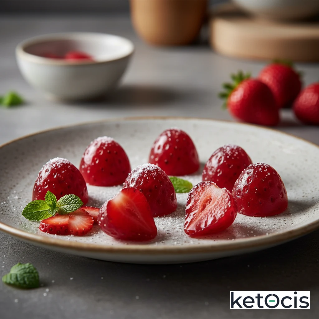 Gominolas Keto de Fresa Caseras con Gelatina Neutra
