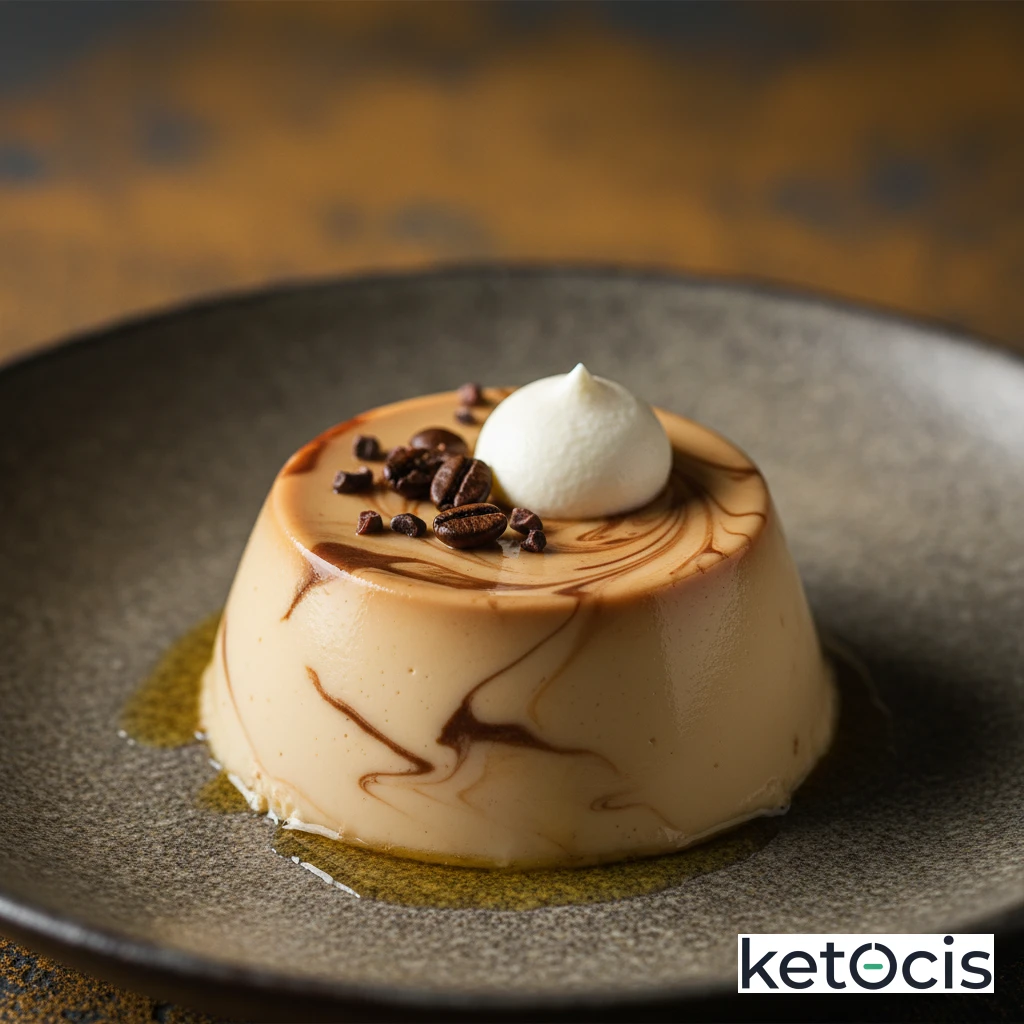 Panacota Cetogénica de Café y Nata Fresca Italiana