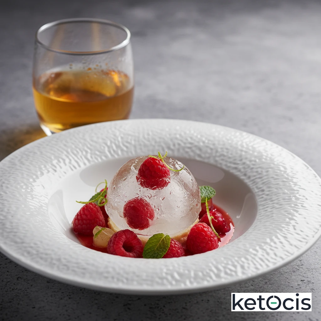 Té Blanco Macerado con Frambuesas Frescas y Hielo Picado