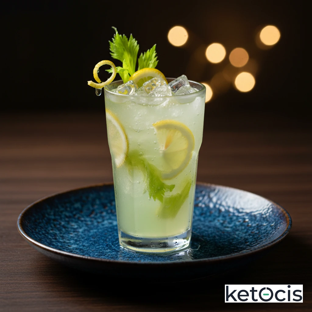 Agua Fresca de Apio Licuado y Zumo de Limón
