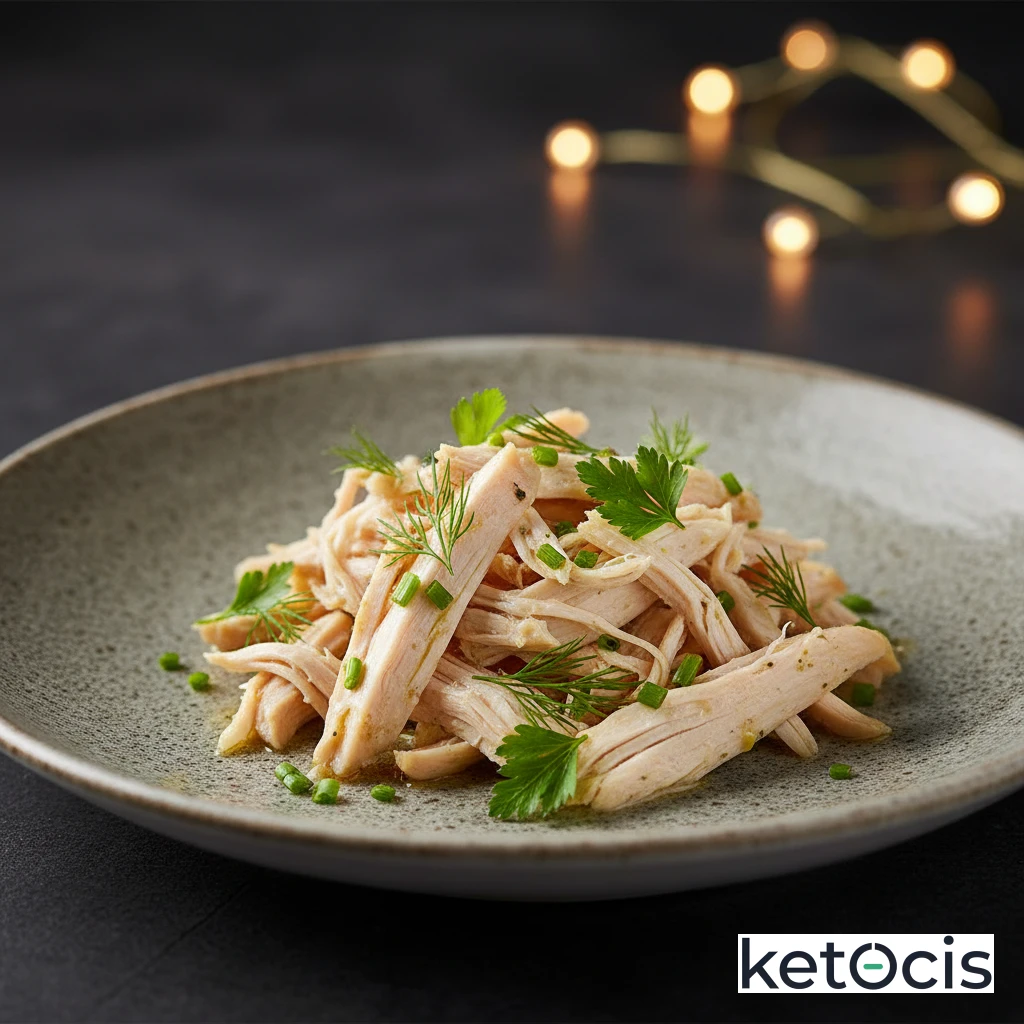Pechuga de Pollo Hervida y Desmenuzada a las Finas Hierbas Sano