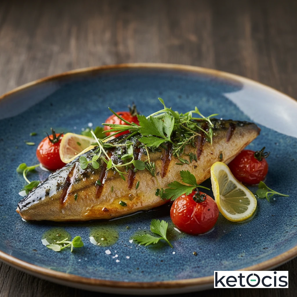 Caballa Asada Sano y Rápido con Hierbas Mediterráneas Frescas