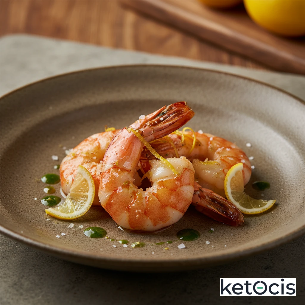 Langostinos a la Plancha Ligeros con Sal Marina y Limón Natural