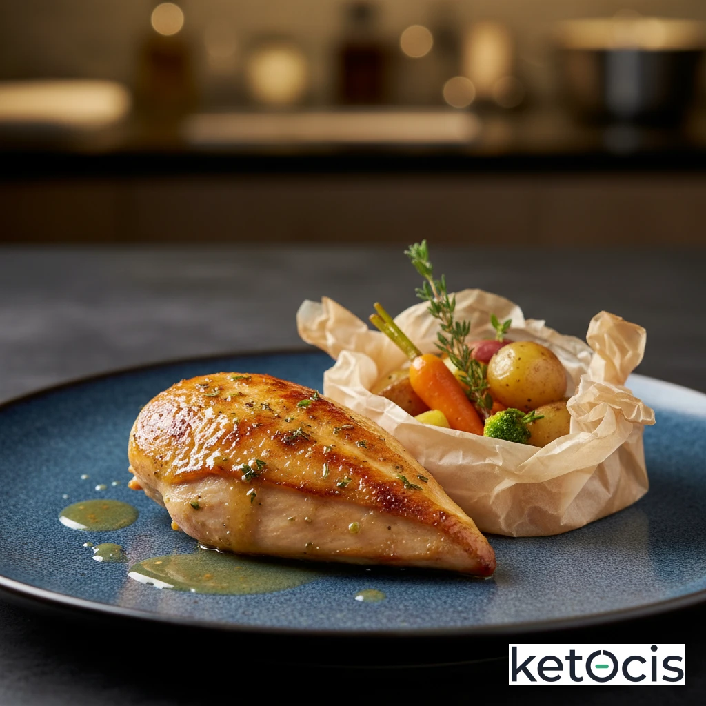 Pechuga de Pollo Horneada en Bolsa con Jugos Naturales Sanos