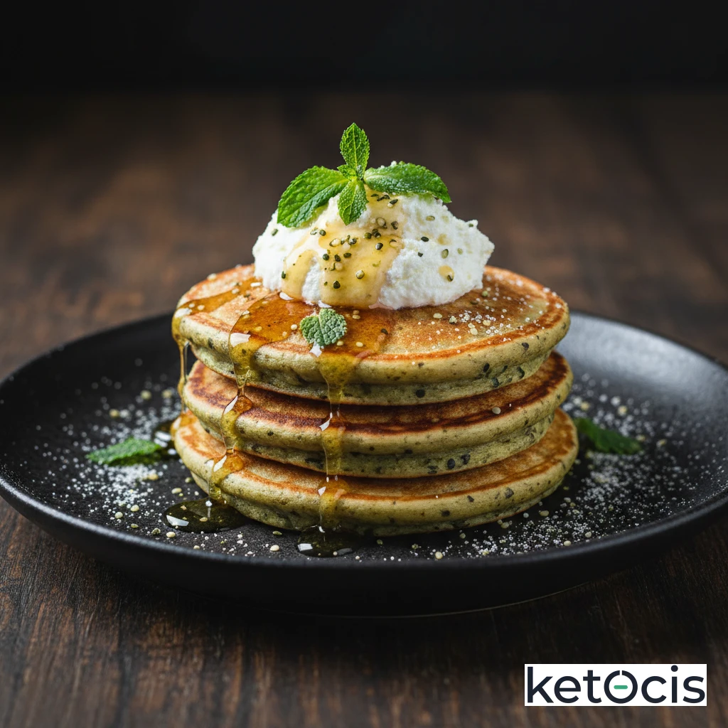 Panqueques Keto de Semillas de Cáñamo y Ricotta Fresca