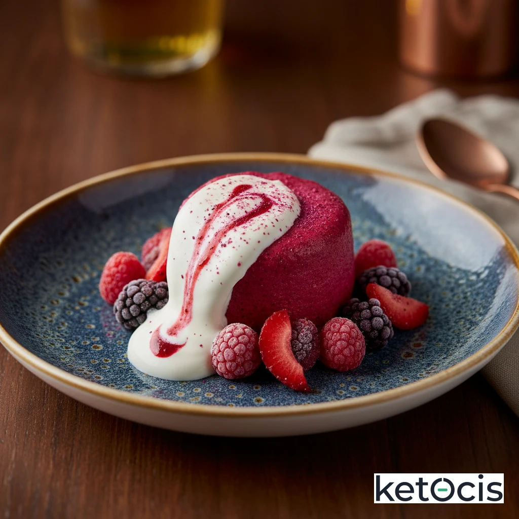 Batido Cetogénico de Frutos Rojos Congelados y Crema Agria
