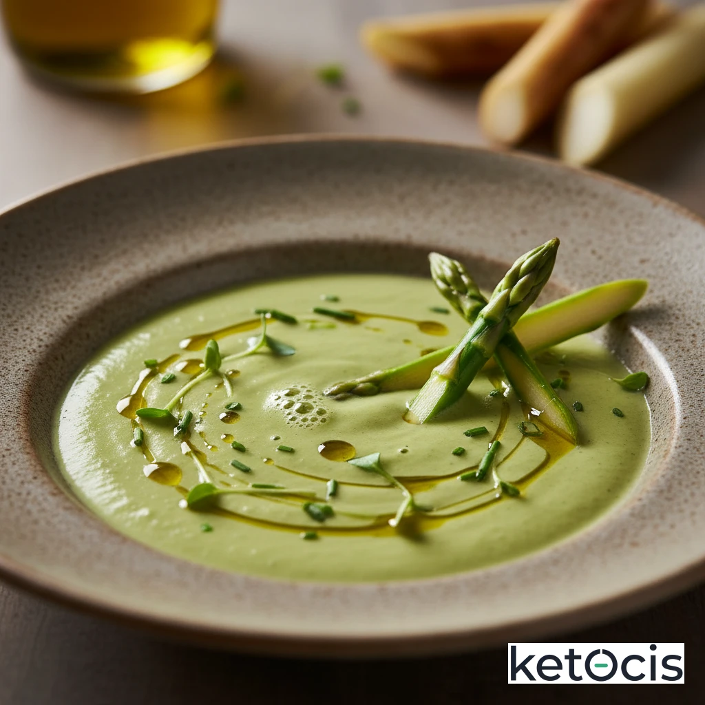 Crema Keto de Espárragos Verdes Ligera