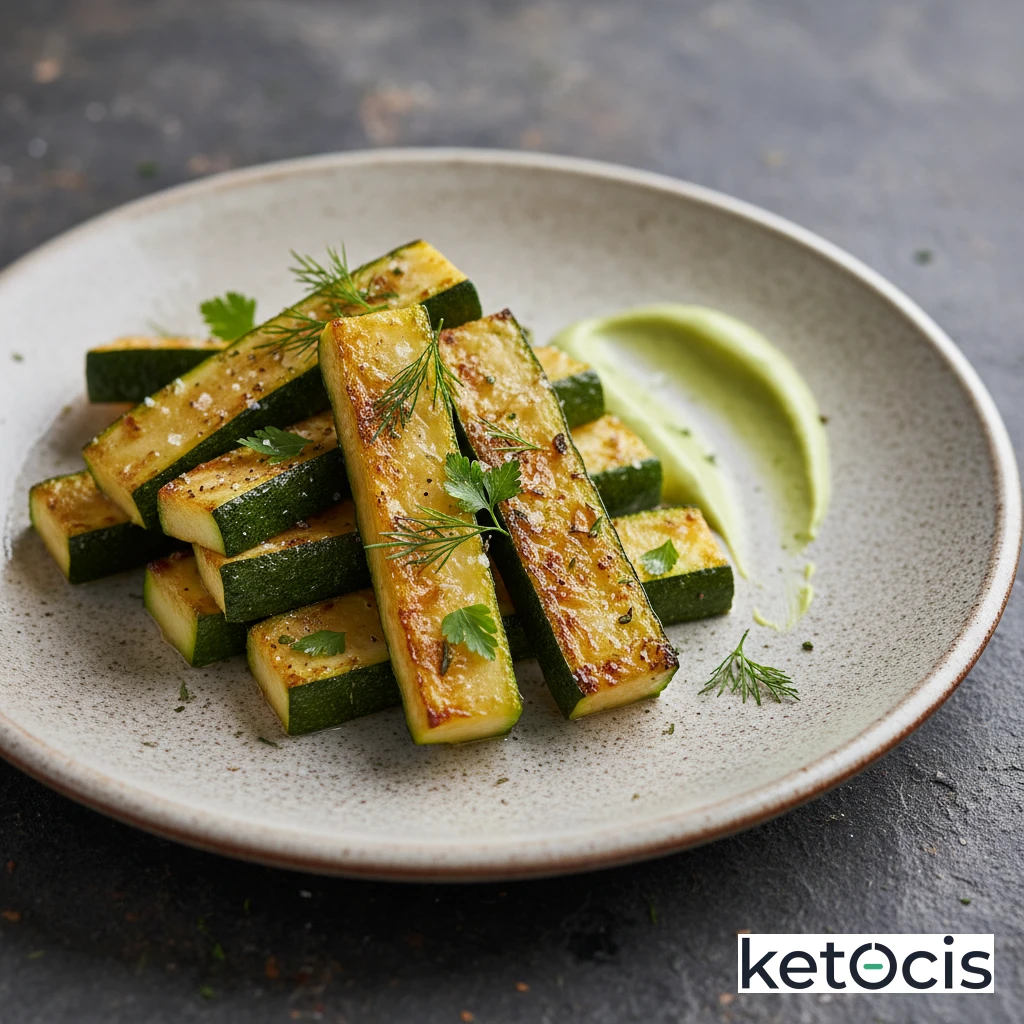 Calabacines Keto Cortados en Bastones y Asados al Horno