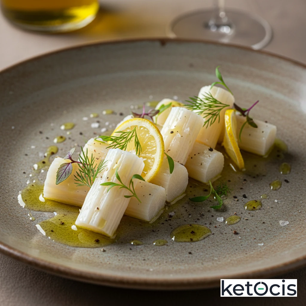 Palmitos Keto Aliñados con Aceite Virgen y Limón Fresco